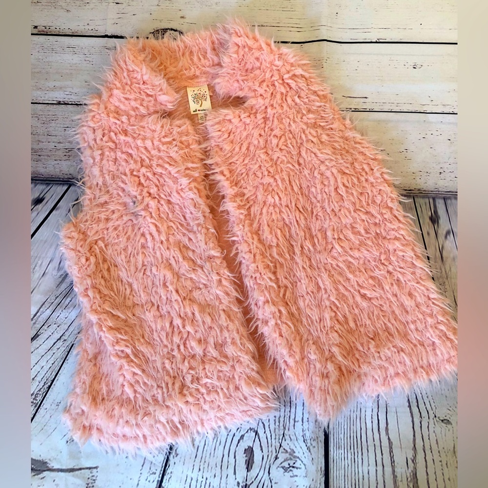 Fuzzy pink vest
